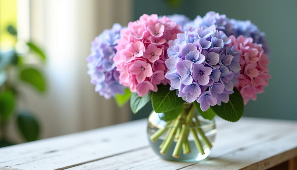 Astuces essentielles pour prolonger la beauté des fleurs d’hortensia en vase